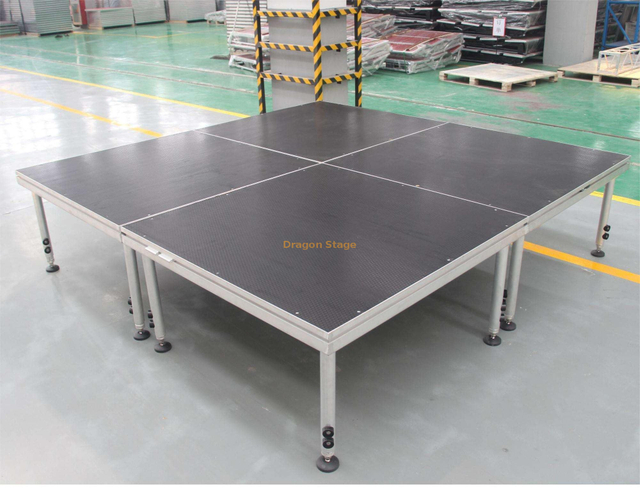 4x4ft 1.22x1.22m Quick Lock Adjustable Table Stage for Events 15sqm 4.88x3.66m