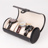 Wooden Box factory customized Real leather travel organizer watches case leather travel watch box