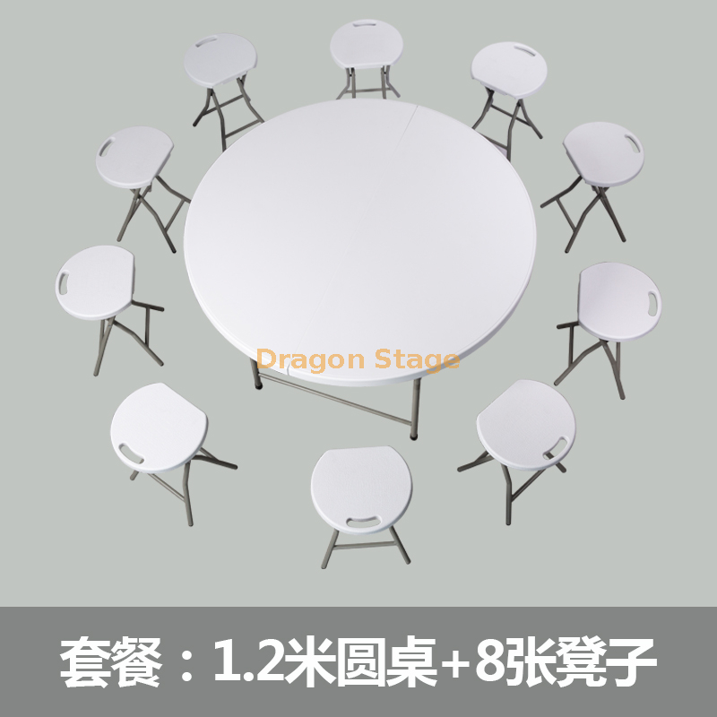 Plastic Foldable Event Table with Chairs (4)