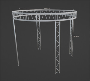 Custom Trade Show Circular Design with Ladder Truss Diameter 4m Height 3m