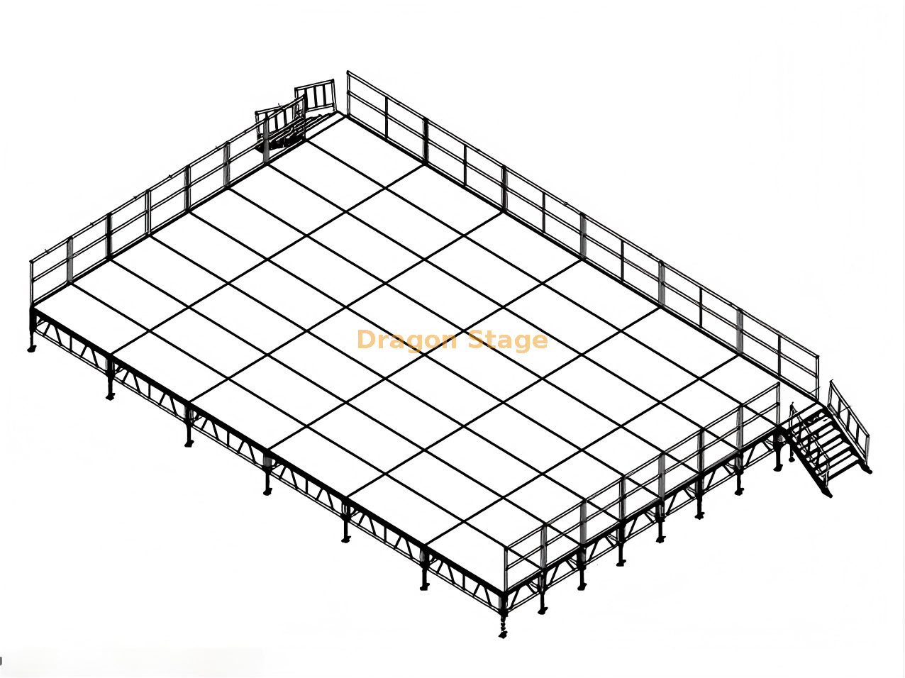 Concert Stage Platform Aluminum Mobile Portable Stage for Outdoor Events 12x8m Concert Stage Platform Aluminum Mobile Portable Stage for Outdoor Events 12x8m