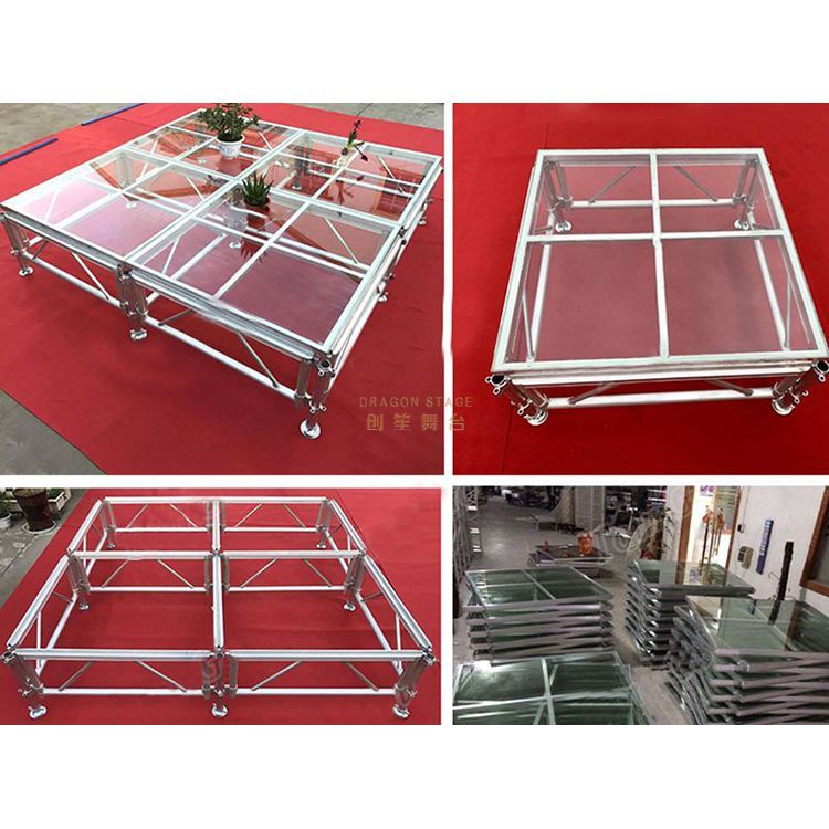 custom glass assembly stage (128)
