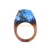 Fashion Resin Wood Rings, Black Forest Fangorn Parts Tree Film Resin Wood wedding ring