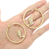 High Quality Egyptian Queen Nefertiti Statement Jewelry Stainless Steel Gold Large Hoop African Earings For Women 2020
