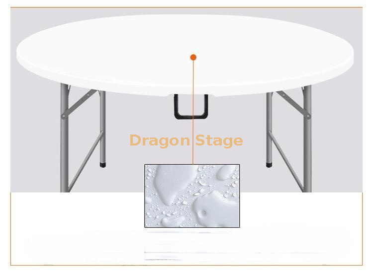 Round Banquet HDPE Plastic Folding Dining Table For Outdoor Events (1)