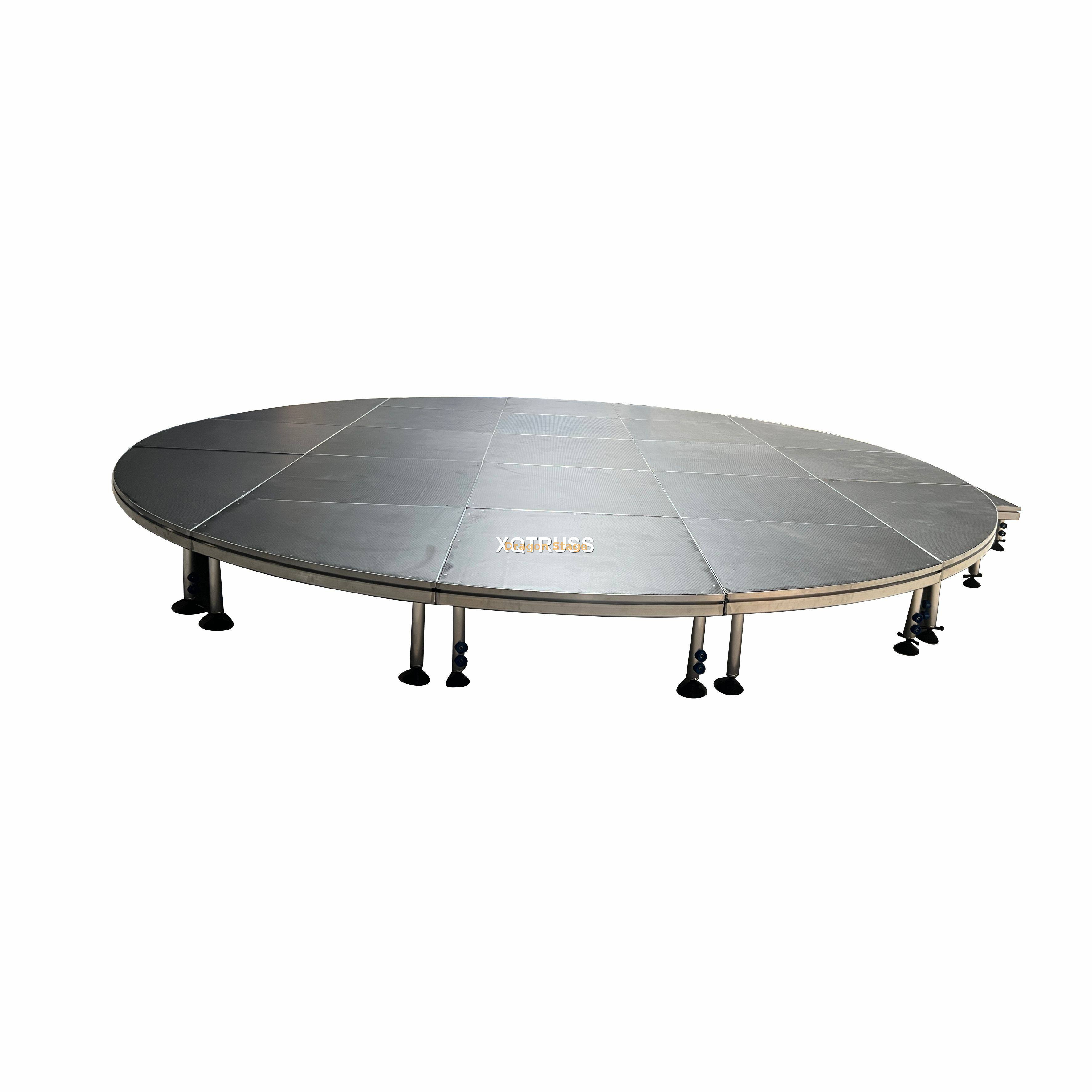 6m Round Portable Stage System with Adjustable Height (0.4-0 (3) 6m Round Portable Stage System with Adjustable Height (0.4-0 (3)
