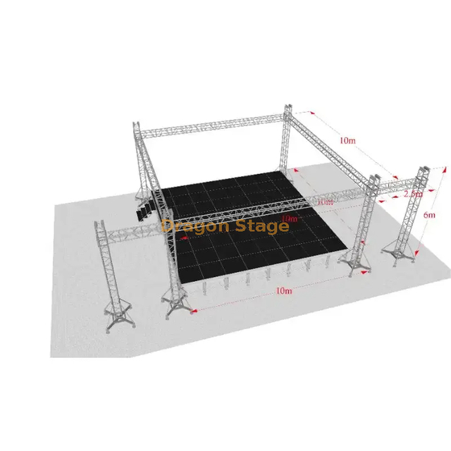 Aluminum Event Stage Best To Buy 12x12x6m with Stage Platform 10x10m