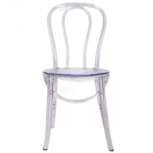 Manufacturer's direct supply of acrylic transparent crystal backrest chairs, wedding props, crystal chairs, hotel PC restaurant dining chairs