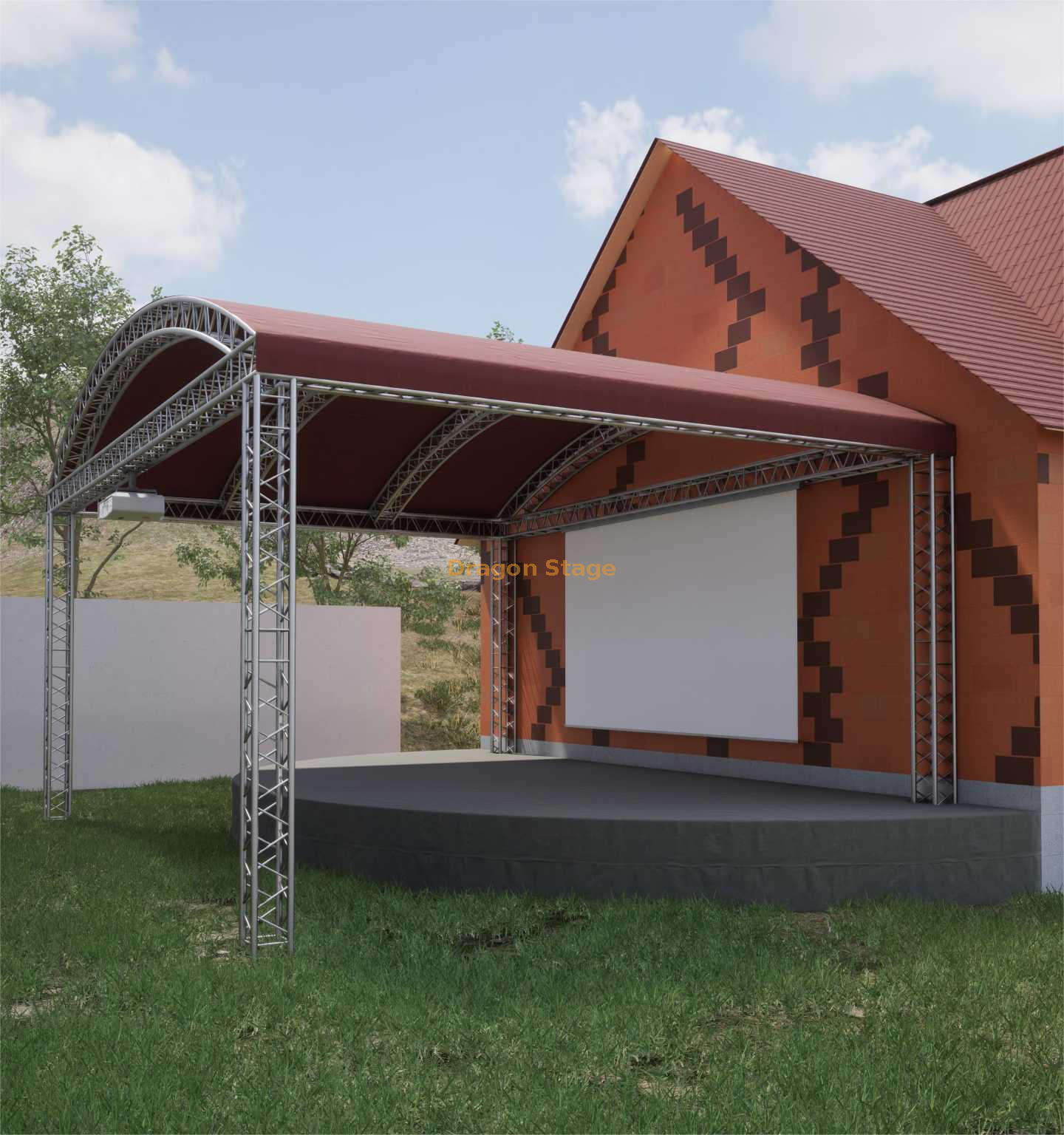 Aluminum Curved Roof Stage Trusses (3)