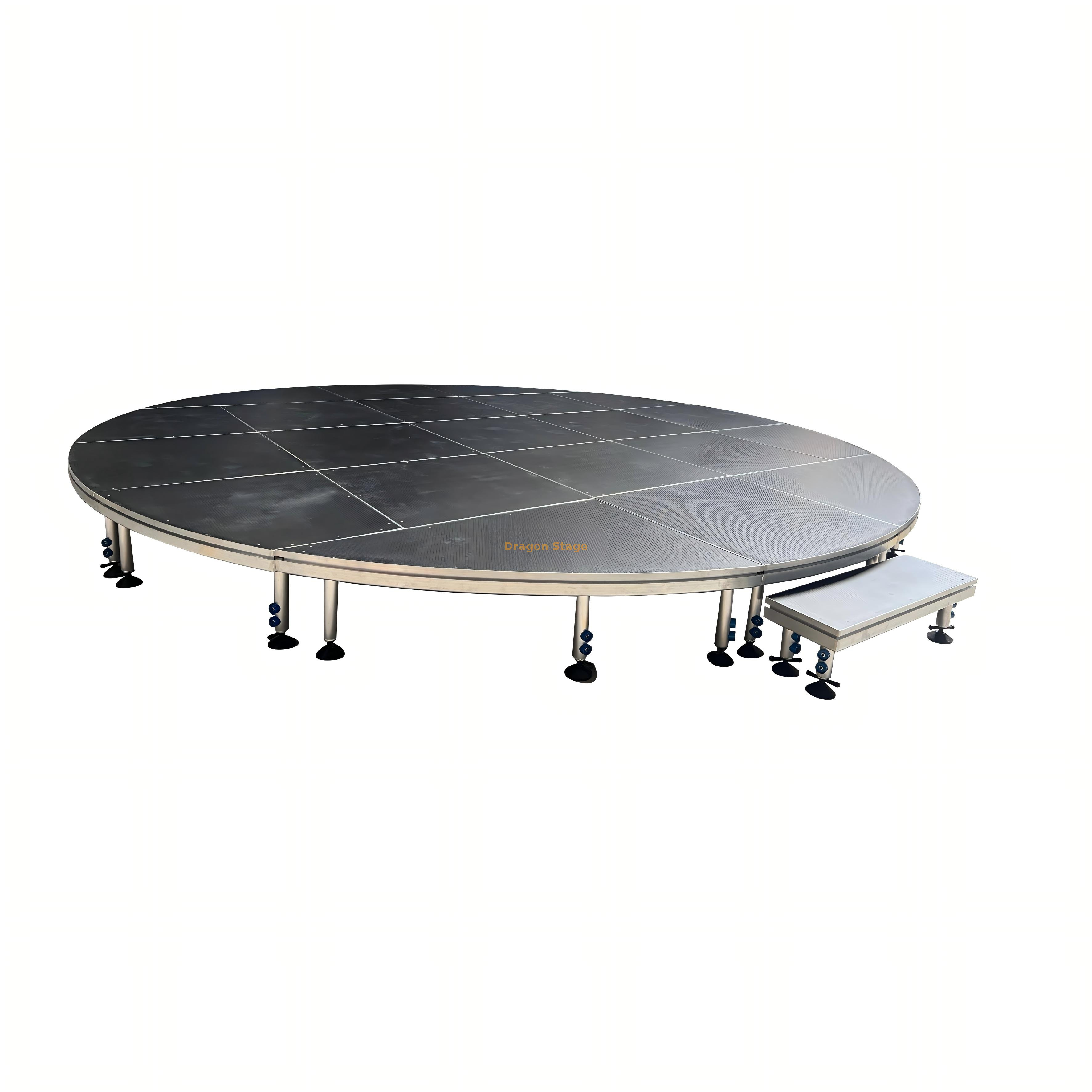 6m Round Portable Stage System with Adjustable Height (0.4-0 (1) 6m Round Portable Stage System with Adjustable Height (0.4-0 (1)