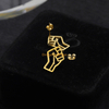 new arrival 2021 custom stainless steel 18k gold plated fist stud earrings wholesale