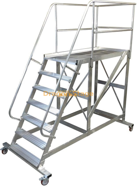 Aluminum Stairway Platform Ladder/oem Stage Ladder/slot Platform Ladder