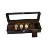 Luxury Custom Display Long Wooden Watch Storage Box For 6 Slots Watches