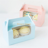 Wholesale High Quality White Printing Color 1 2 6 Hole Handle Clear Cupcake Boxes with Inserts