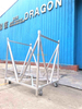 Aluminum Barriers Stanchions Barricade Cart with Wheels