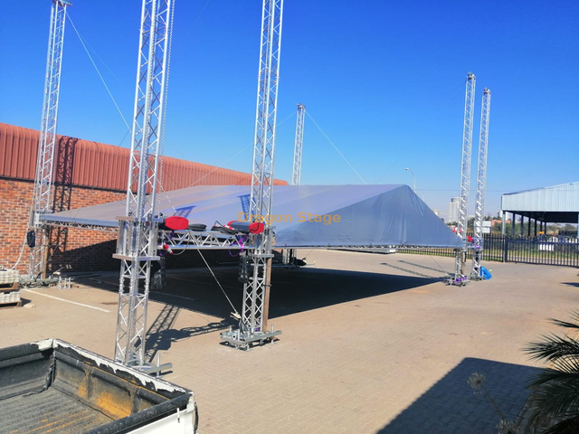 platform alloy stage truss with roofing