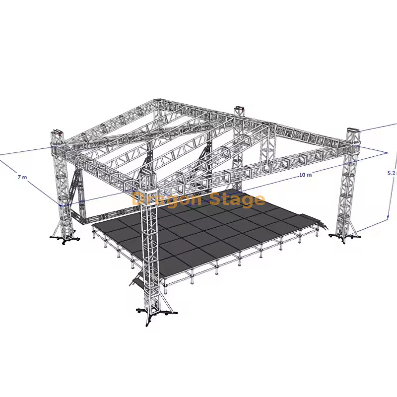 10x7m aluminum stage event truss with 5m height 10x7m aluminum stage event truss with 5m height