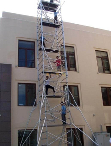 Construction Ladder Double scaffolding with climbing ladder