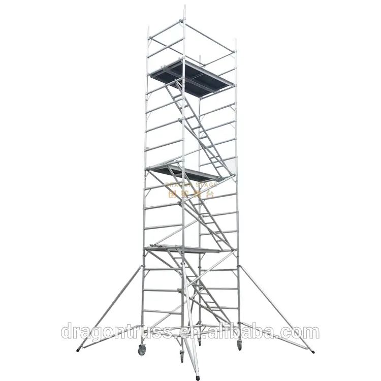 portable double scaffolding with step ladder