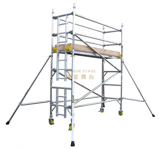 Adjustable Mobile Climb Ladder Single Scaffolding 6.6m