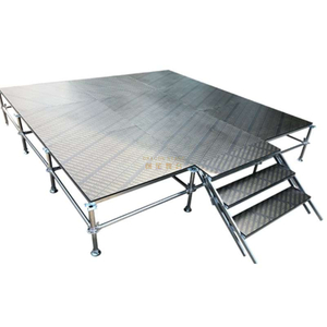 Portable steel stage platform for small concert equipment stage