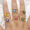 Rotating Spinning Adjustable Open Ring Jewelry Custom Bead Evil Eye Anxiety Ring Spinner