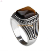 Designer Cheap Replica Imitation Turkish Tiger Eye Stone Stainless Ring Jewelry 