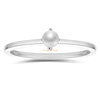 Minimalist Stacking Rings Jewelry Custom Gold Plated Tiny Freshwater Pearl Ring