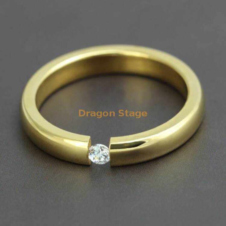 Cheap High Quality Simple Zircon Custom Men Couple 14K 18K Silver Women Stainless  Steel Plated Gold Engagement Wedding Rings from China manufacturer - DRAGON  STAGE