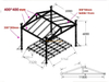 Custom Aluminum Portable stage lighting truss 11x10x6m