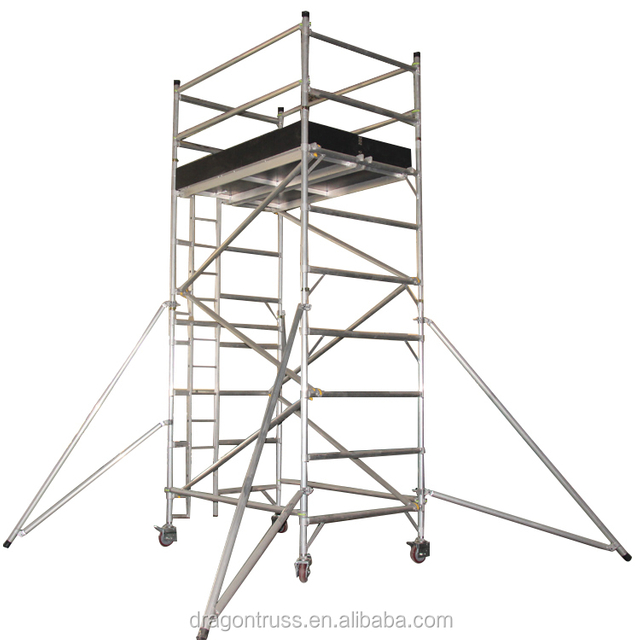 Universal Double Width Aluminum Tower Scaffold for Airport Station High Way Works