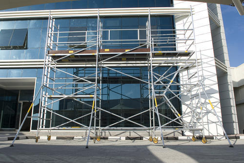 High Quality Universal Aluminum Double Width Rolling Scaffold for Office Building Construction