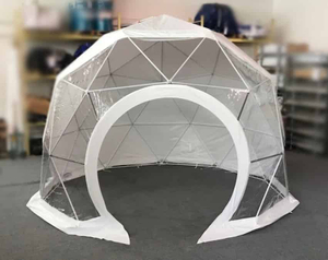 Steel Frame Transparent PVC Geodesic Igloo Dome Tent 