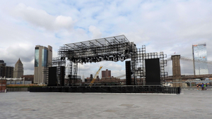 outdoor stage truss pa sound system staging sound systems