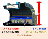 Creative aluminum truss exhibition booth designed with train station architectural appearance