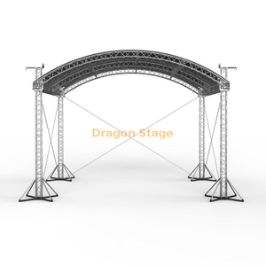 Outdoor Aluminum Stage Truss Display Aluminum Lighting Curved Roof Truss for Karnaval Festival 6x5x5m
