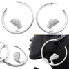 new 2020 women earring jewelry 18k gold plated stainless steel silver nefertiti big hoop circle earrings