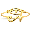 Egyptian Bracelet Jewelry Custom Ankh Gold Plated Horus Eye Stainless Steel Cross Bracelet Bangle