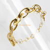 2019 Fashion Wholesale High Quality Punk Custom Gold Clasp Stainless Steel Chain Bracelet