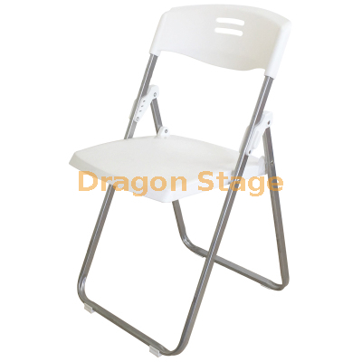 Exhibition conference wedding White Plastic Metal Legs folding chair