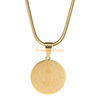 High Quality Trendy Stainless Steel Coin Pendant Chains Gold Necklaces For Women