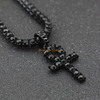 Hiphop Jewelry Unisex CZ Diamond Ankh Key Necklace Tennis Chain