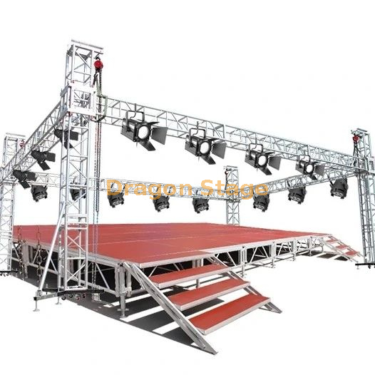 Aluminum Hot Sell Outdoor Concert Silver Booth Event Truss with Platforms
