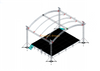 Aluminum Lightweight Portable Custom Curve Roof Truss with Roof Ladder Truss 15x6x15m