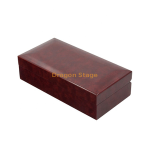 Custom made leather gift case printing logo wooden pen box