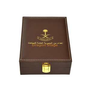 High End Mid-east Style PU Leather Gift Box For Krystal And Watch Display