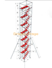 1.35x2x14.98m Aluminum Ladder Construction Double scaffolding with climbing ladder