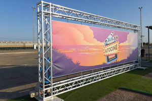Silver Outdoor Concert Stand Event Truss for Exhibition Advertisement 6.5x2.5m