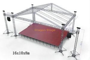 Outdoor Silver Columns Event Truss Rooftop for Event 16x10x8m