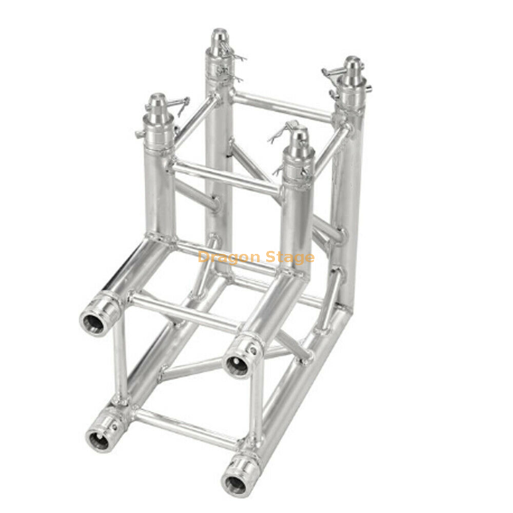Aluminum 300x300mm / 289x289mm Square Box 2 Ways Corner Spigot Truss
